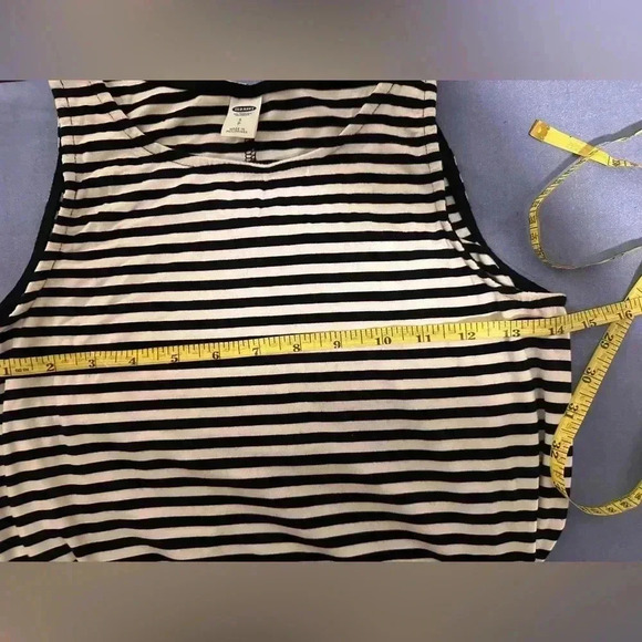 Old Navy Black and White Striped Halter A-Line Midi Dress - Picture 5 of 6